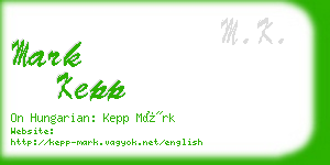 mark kepp business card
